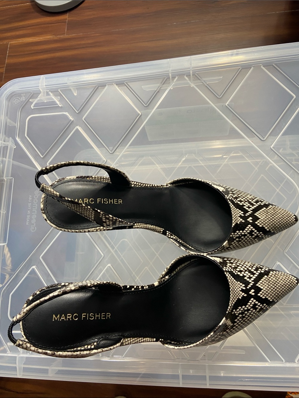 Marc Fisher Hadya Snake Print Slingback Pumps – Size 8.5 - Picture 3 of 13